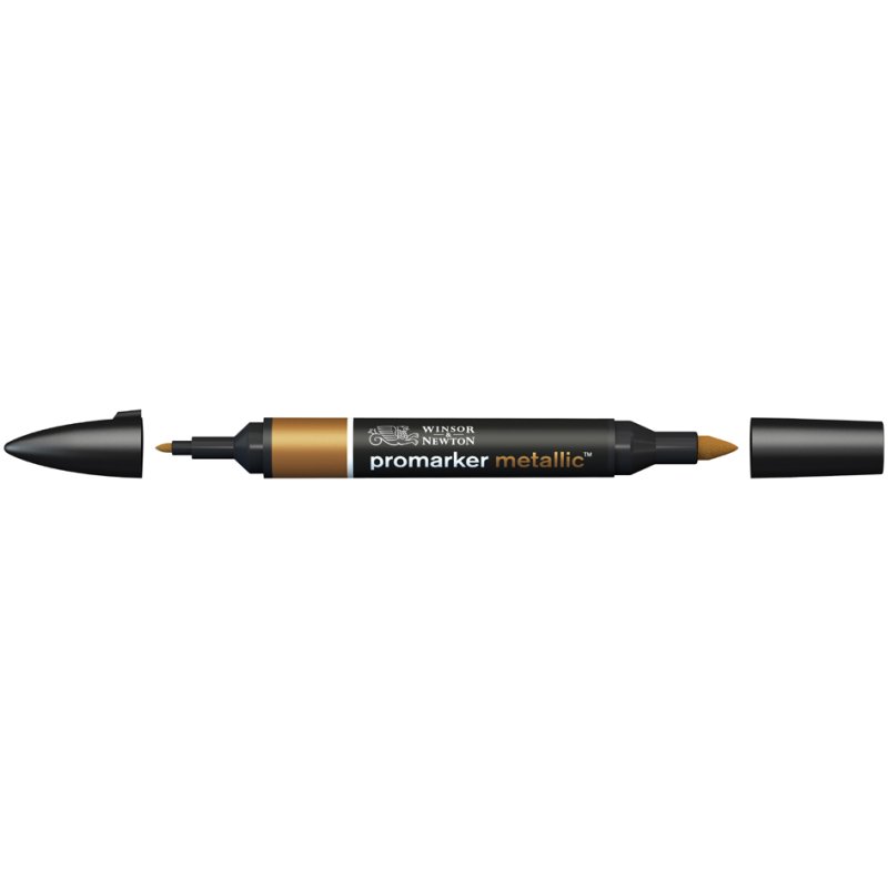 LEFRANC BOURGEOIS stylo métallique doré, 2 pointes rondes, encre non toxique